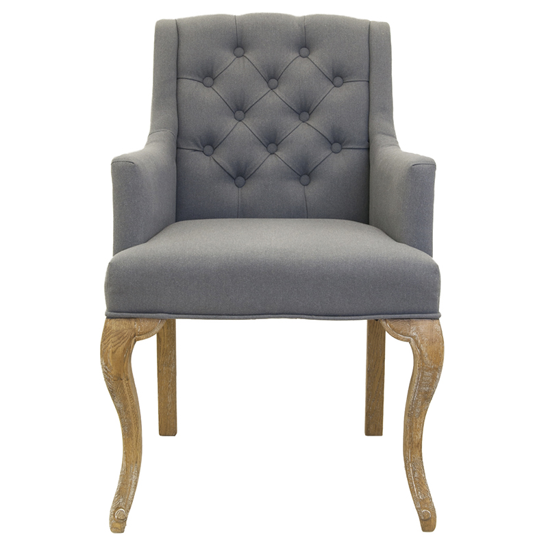 Кресло Mason Classical Armchair grey flax Серый Коричневый Кресло Mason Classical Armchair grey flax Серый Коричневый в Липецке | Loft Concept