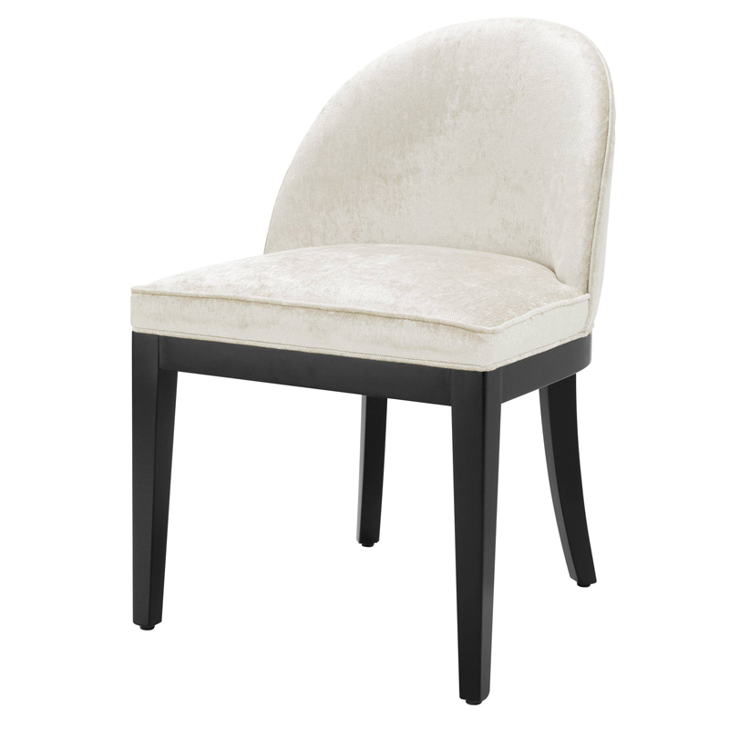 Стул Eichholtz Dining Chair Fallon Mirage off-white Белый Черный Стул Eichholtz Dining Chair Fallon Mirage off-white Белый Черный в Липецке | Loft Concept