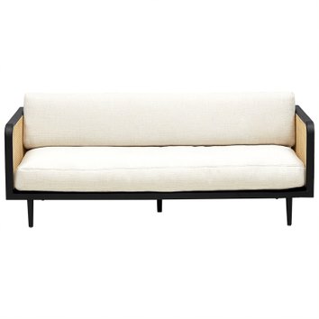 Диван Rattan Decor Sofa and Black ivory ( слоновая кость ) Черный Диван Rattan Decor Sofa and Black ivory ( слоновая кость ) Черный в Липецке | Loft Concept