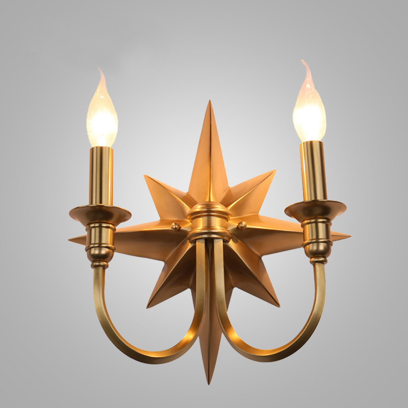 Бра Base Star Wall lamp Double Латунь Бра Base Star Wall lamp Double Латунь в Липецке | Loft Concept