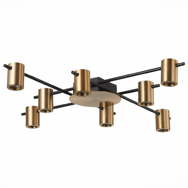 Потолочный светильник Aigle Ceiling Light 8 Латунь Черный Потолочный светильник Aigle Ceiling Light 8 Латунь Черный в Липецке | Loft Concept