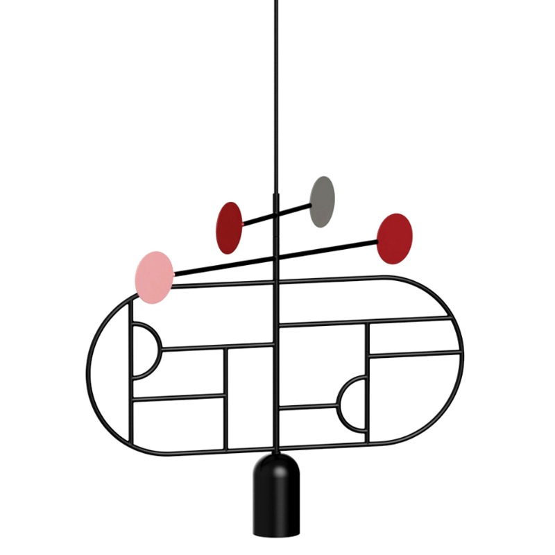 Подвесной Светильник Lines & Dots Home Adventures LDS03 Черный матовый Красный Розовый Подвесной Светильник Lines & Dots Home Adventures LDS03 Черный матовый Красный Розовый в Липецке | Loft Concept