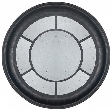 Зеркало настенное состаренное Black Round Window Черный в Липецке | Loft Concept 