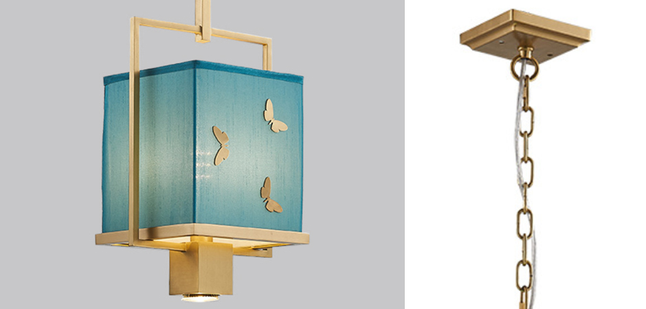 Светильник с бабочками Butterflies Blue Background Hanging lamp Светильник с бабочками Butterflies Blue Background Hanging lamp - Loft-Concept в Липецке