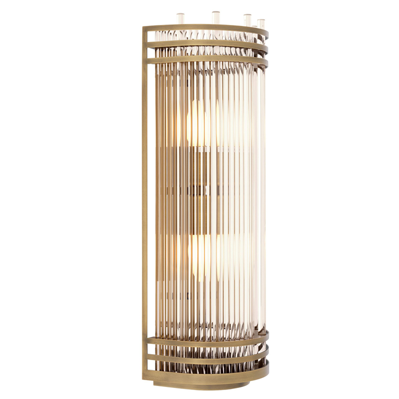 Бра Eichholtz Wall Lamp Gulf L Brass Латунь Античная полированная Прозрачный Бра Eichholtz Wall Lamp Gulf L Brass Латунь Античная полированная Прозрачный в Липецке | Loft Concept