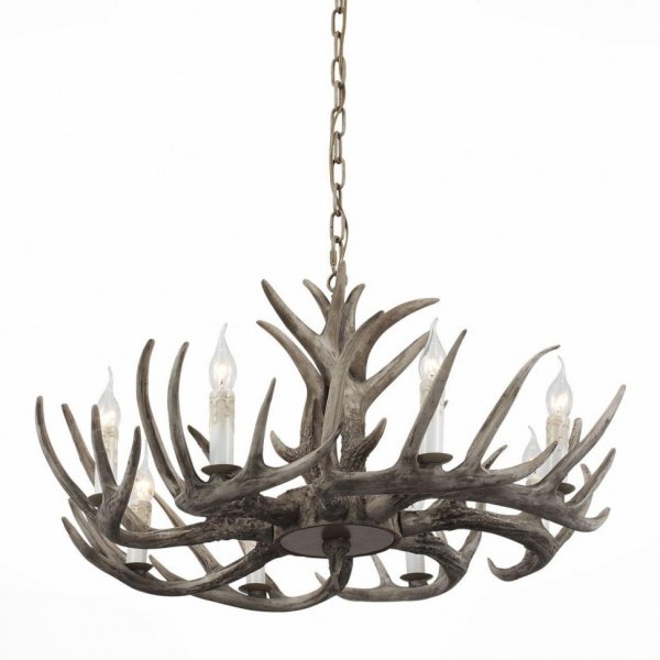 Люстра Hornland Chandelier 8 Grey Серый Люстра Hornland Chandelier 8 Grey Серый в Липецке | Loft Concept