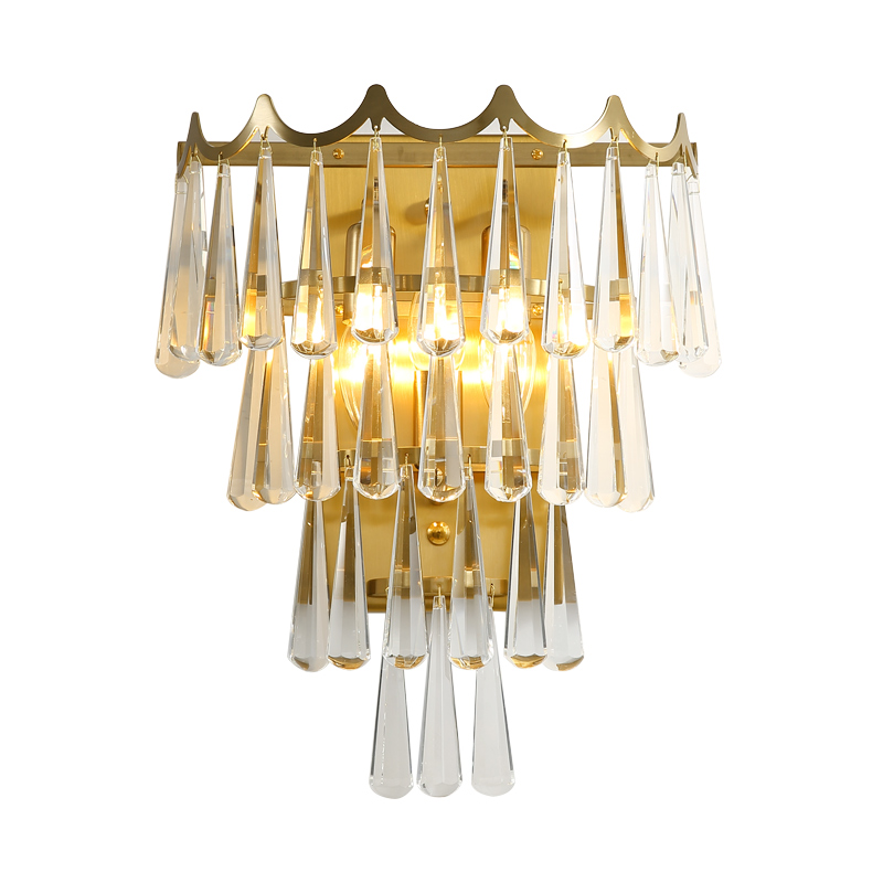 Бра Falling Drops Wall Lamp Латунь Прозрачный Бра Falling Drops Wall Lamp Латунь Прозрачный в Липецке | Loft Concept