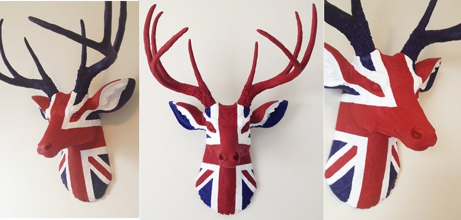 Голова оленя - Union jack Голова оленя - Union jack - Loft-Concept в Липецке