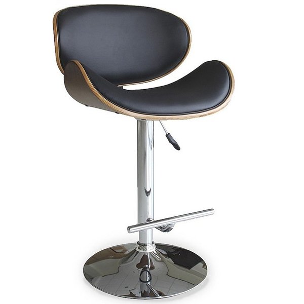 Барный стул Lounge Bar Stool черный Черный Хром Барный стул Lounge Bar Stool черный Черный Хром в Липецке | Loft Concept