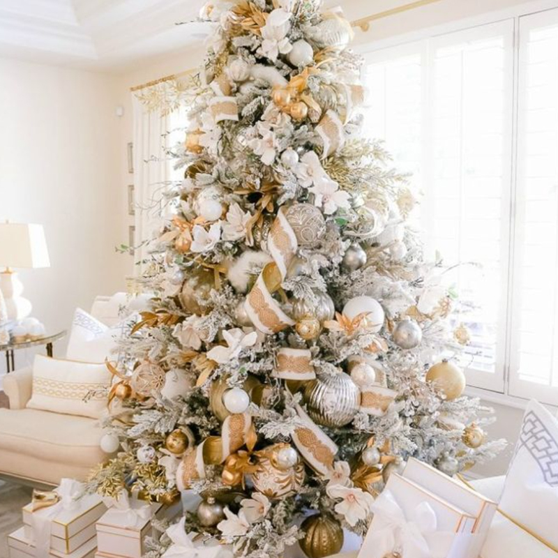 Дизайнерская Елка Премиум с Золотым Декором Christmas Tree Golden Tale Кремовый Белый Золотой Дизайнерская Елка Премиум с Золотым Декором Christmas Tree Golden Tale Кремовый Белый Золотой в Липецке | Loft Concept