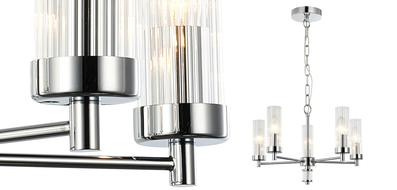 Люстра Jeanette Chandelier Chromium 46 - фото