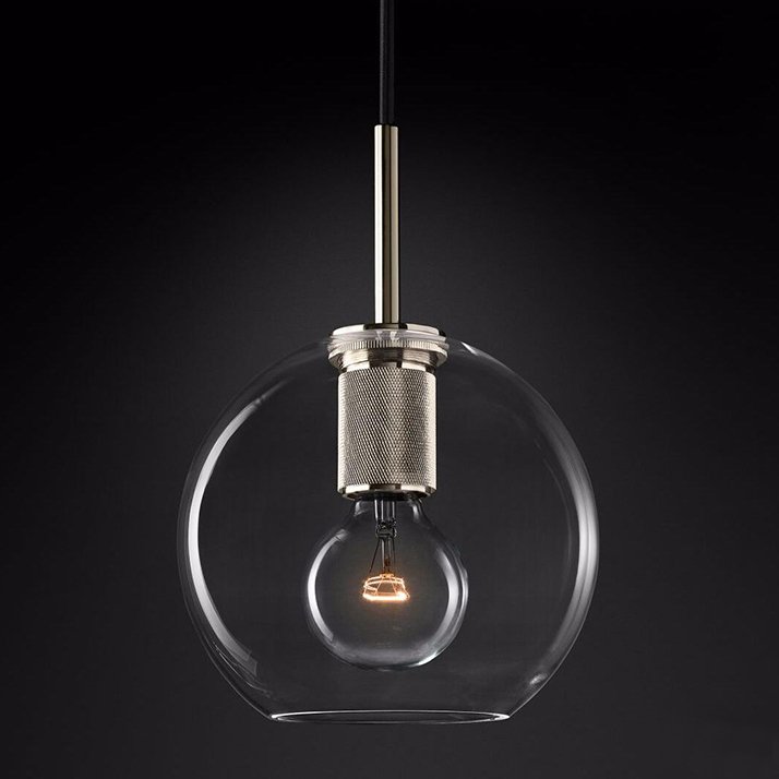 Подвесной светильник RH Utilitaire Globe Pendant Silver Никель Прозрачное Стекло Подвесной светильник RH Utilitaire Globe Pendant Silver Никель Прозрачное Стекло в Липецке | Loft Concept