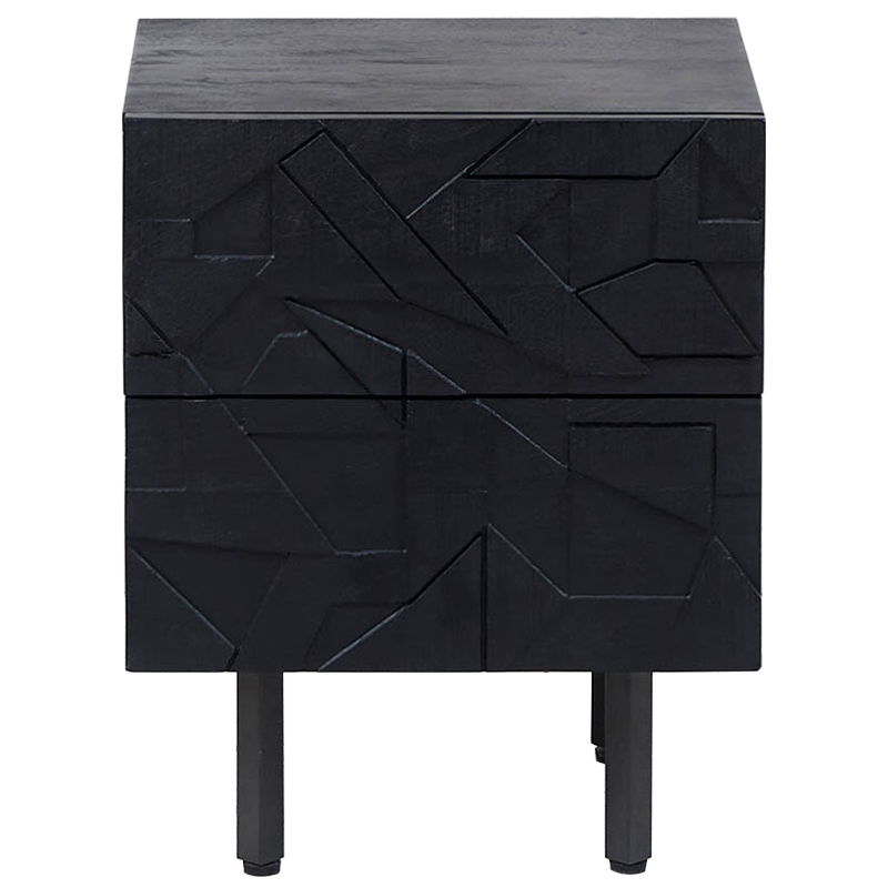 Тумба Polygonal Ornament Nightstand Черный Тумба Polygonal Ornament Nightstand Черный в Липецке | Loft Concept