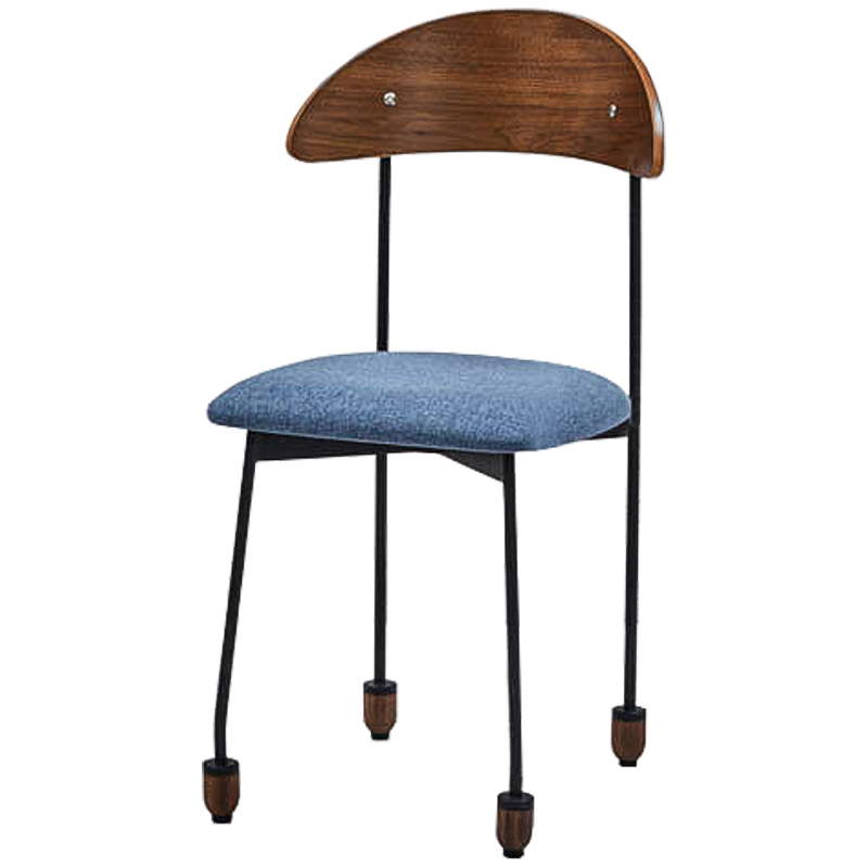 Стул Comhall Stool Коричневый Черный Светло-синий Стул Comhall Stool Коричневый Черный Светло-синий в Липецке | Loft Concept