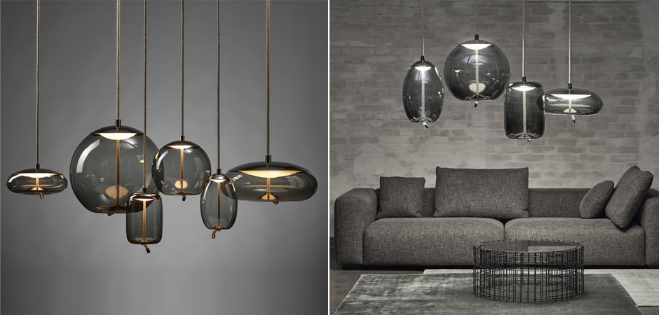 Подвесной светильник KNOT Small Gray glass Подвесной светильник KNOT Small Gray glass - Loft-Concept в Липецке