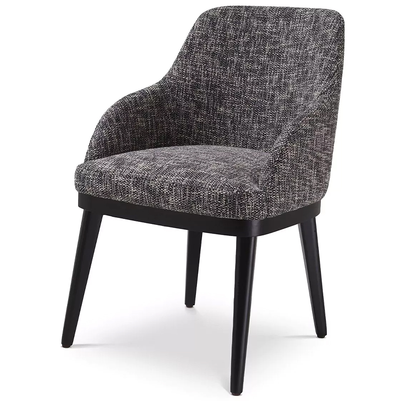 Стул Eichholtz Dining Chair Costa Cambon Black Серый Черный Стул Eichholtz Dining Chair Costa Cambon Black Серый Черный в Липецке | Loft Concept