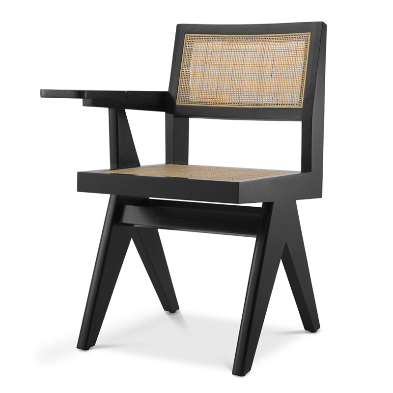 Стул Eichholtz Chair Niclas With Desk black Бежевый Черный Стул Eichholtz Chair Niclas With Desk black Бежевый Черный в Липецке | Loft Concept