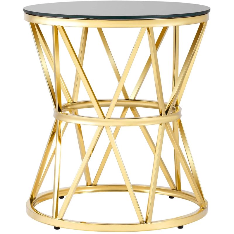 Стол приставной Beranger Collection Gold Глянцевое золото Черный Стол приставной Beranger Collection Gold Глянцевое золото Черный в Липецке | Loft Concept