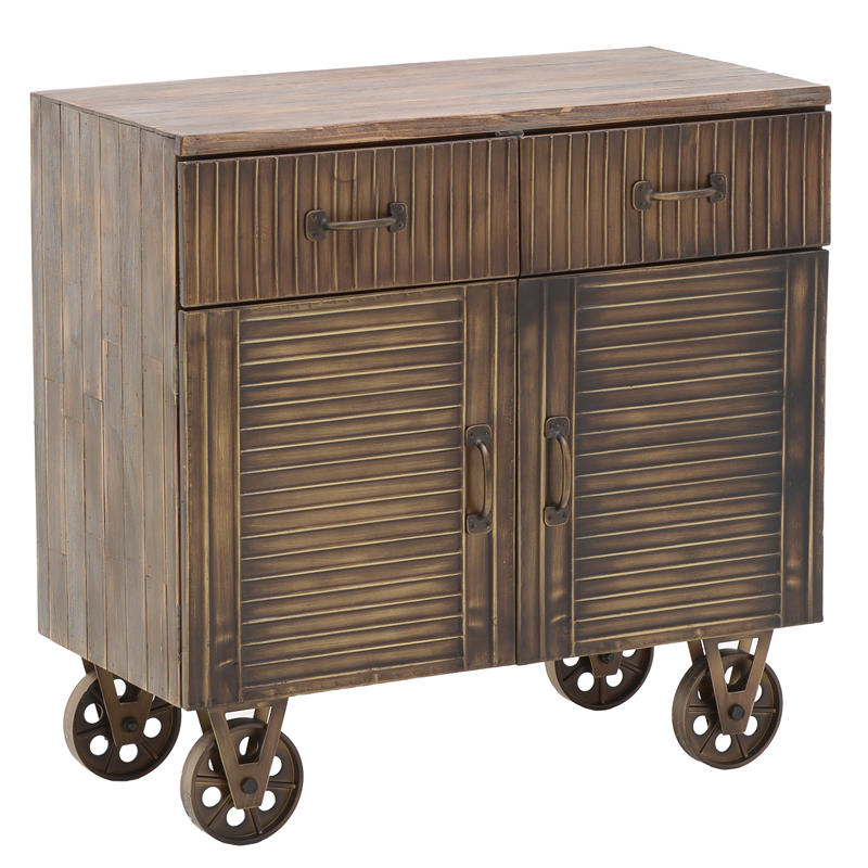 Комод в стиле Лофт на колёсах Mojens Loft Chest of Drawers Темная бронза Коричневый винтаж Комод в стиле Лофт на колёсах Mojens Loft Chest of Drawers Темная бронза Коричневый винтаж в Липецке | Loft Concept