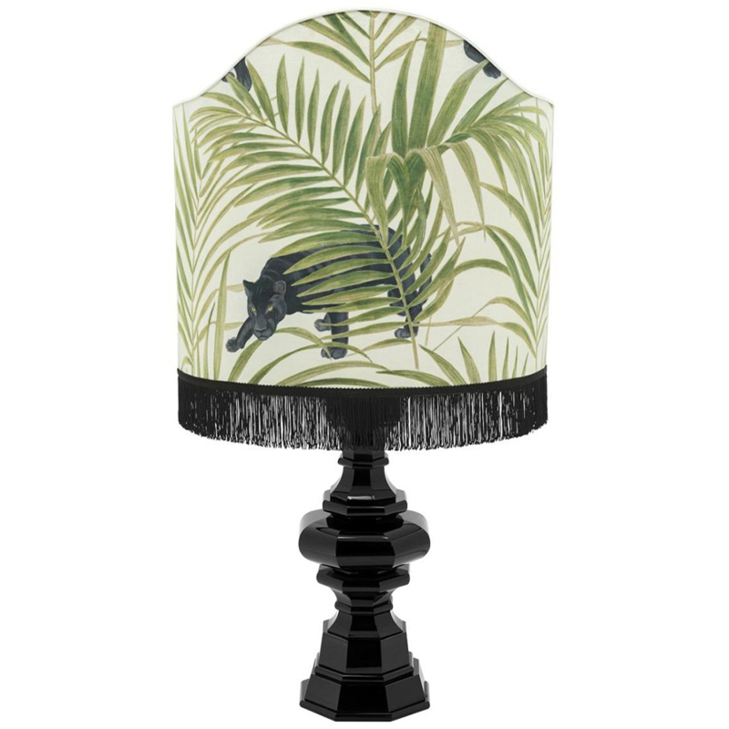 Настольная лампа Table Lamp Empire Scudo White Green Зеленый Белый Черный Настольная лампа Table Lamp Empire Scudo White Green Зеленый Белый Черный в Липецке | Loft Concept