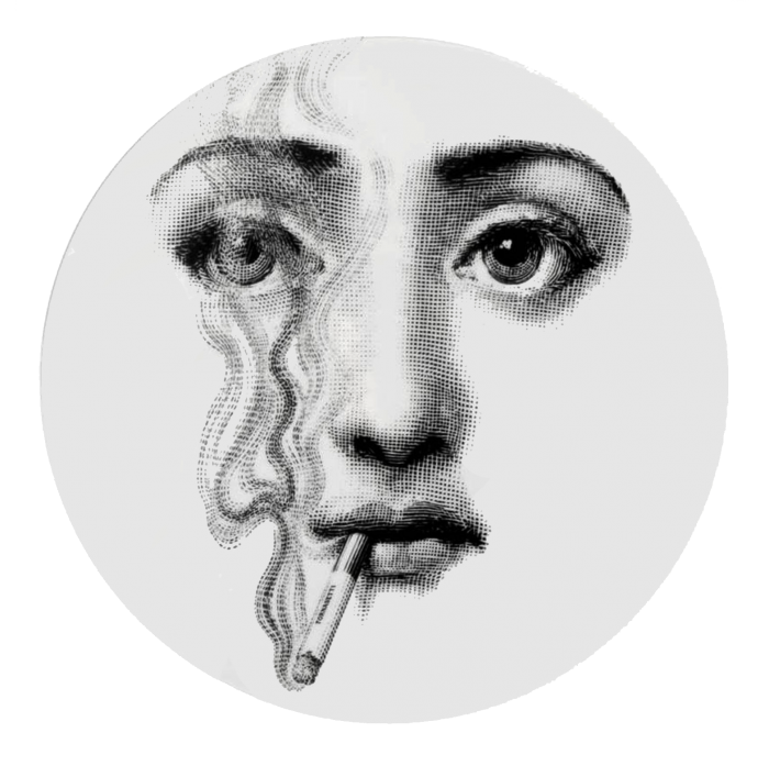 Декоративная тарелка Fornasetti 081 Черный Декоративная тарелка Fornasetti 081 Черный в Липецке | Loft Concept