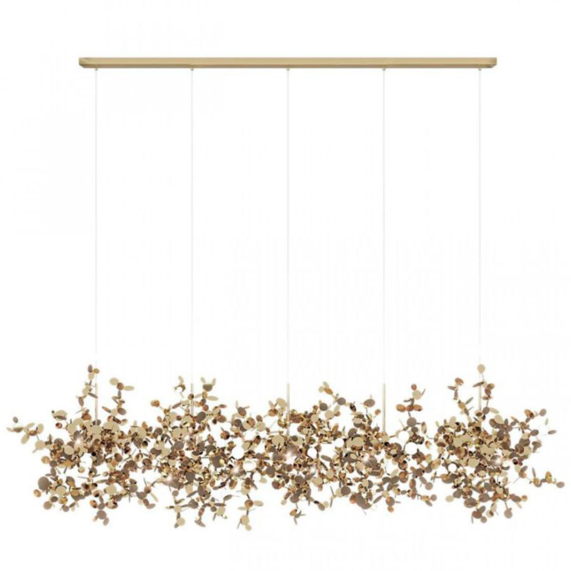 Люстра Terzani Argent Suspension Linear Gold длина 150 см Золотой Люстра Terzani Argent Suspension Linear Gold длина 150 см Золотой в Липецке | Loft Concept