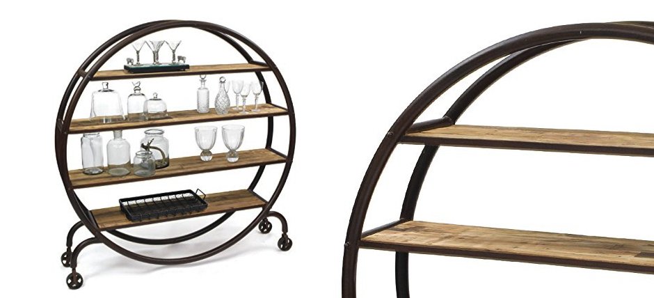 Стеллаж Industrial Metal Round Bookshelf Стеллаж Industrial Metal Round Bookshelf - Loft-Concept в Липецке