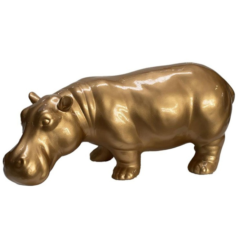 Статуэтка Abhika Hippo Bisc. Gold Золотой Статуэтка Abhika Hippo Bisc. Gold Золотой в Липецке | Loft Concept