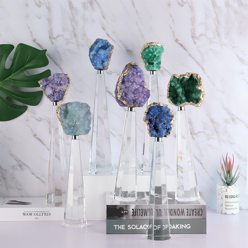 Статуэтка Druse Statuette Прозрачный Violet Dusk ( фиолетовый сумрак ) Синий Голубой пастельный Статуэтка Druse Statuette Прозрачный Violet Dusk ( фиолетовый сумрак ) Синий Голубой пастельный в Липецке | Loft Concept