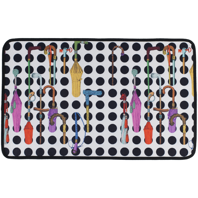 Ковер Umbrellas And Canes Fornasetti Rug Мульти Черно-белый Ковер Umbrellas And Canes Fornasetti Rug Мульти Черно-белый в Липецке | Loft Concept