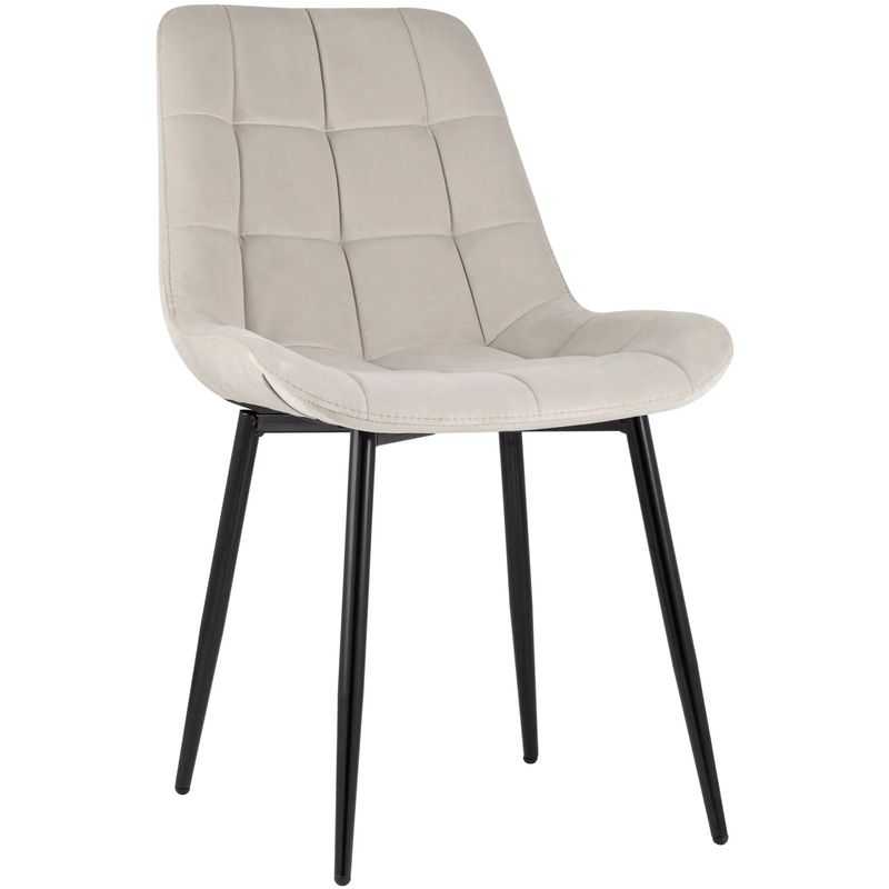 Стул NANCY Chair Молочный Цвет Черные Ножки Молочный Черный Стул NANCY Chair Молочный Цвет Черные Ножки Молочный Черный в Липецке | Loft Concept