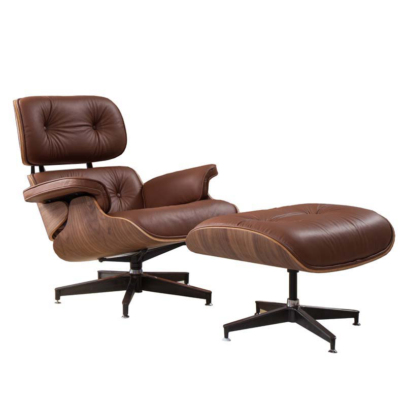 Кресло Eames Lounge Chair & Ottoman light brown Коричневый Кресло Eames Lounge Chair & Ottoman light brown Коричневый в Липецке | Loft Concept