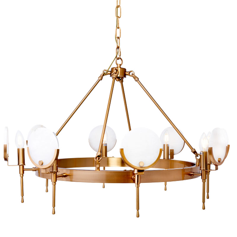 Люстра Levanzo Chandelier 85 Золотой Белое матовое стекло Люстра Levanzo Chandelier 85 Золотой Белое матовое стекло в Липецке | Loft Concept