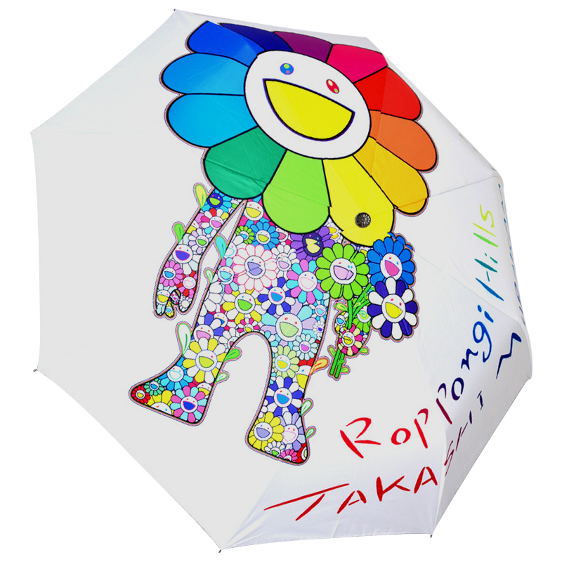 Зонт раскладной TAKASHI MURAKAMI дизайн 004 Белый цвет Белый Мульти Зонт раскладной TAKASHI MURAKAMI дизайн 004 Белый цвет Белый Мульти в Липецке | Loft Concept