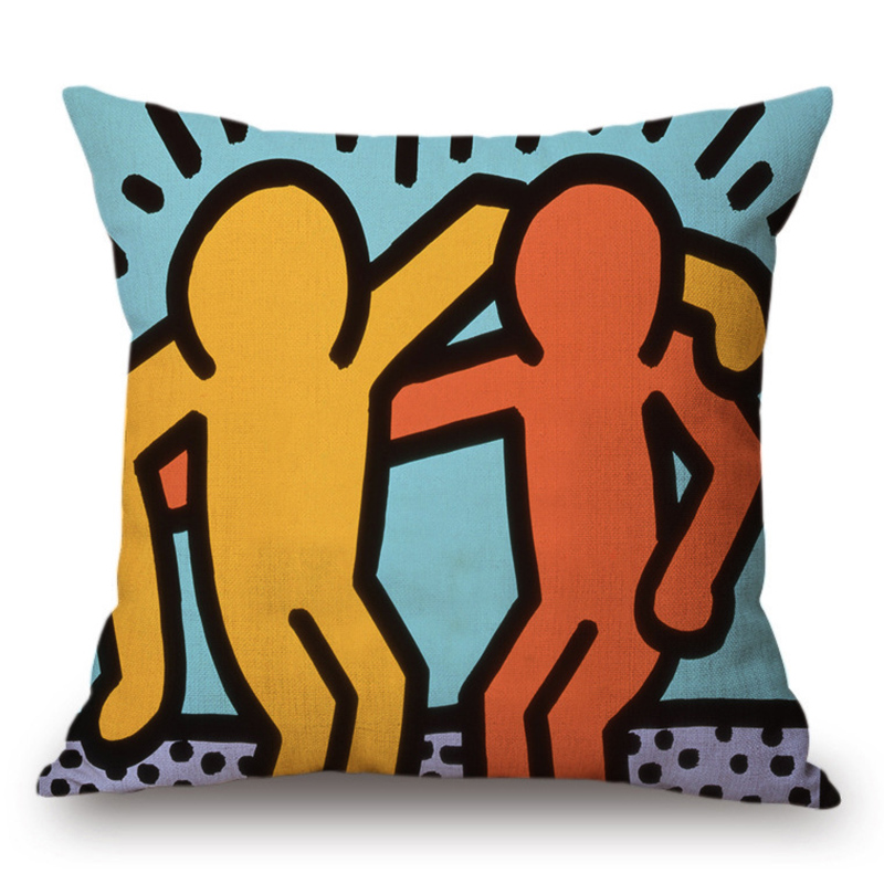 Подушка Keith Haring 6 Мульти Подушка Keith Haring 6 Мульти в Липецке | Loft Concept