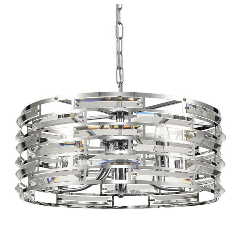 Люстра Chandelier Glass Inserts Хром Люстра Chandelier Glass Inserts Хром в Липецке | Loft Concept