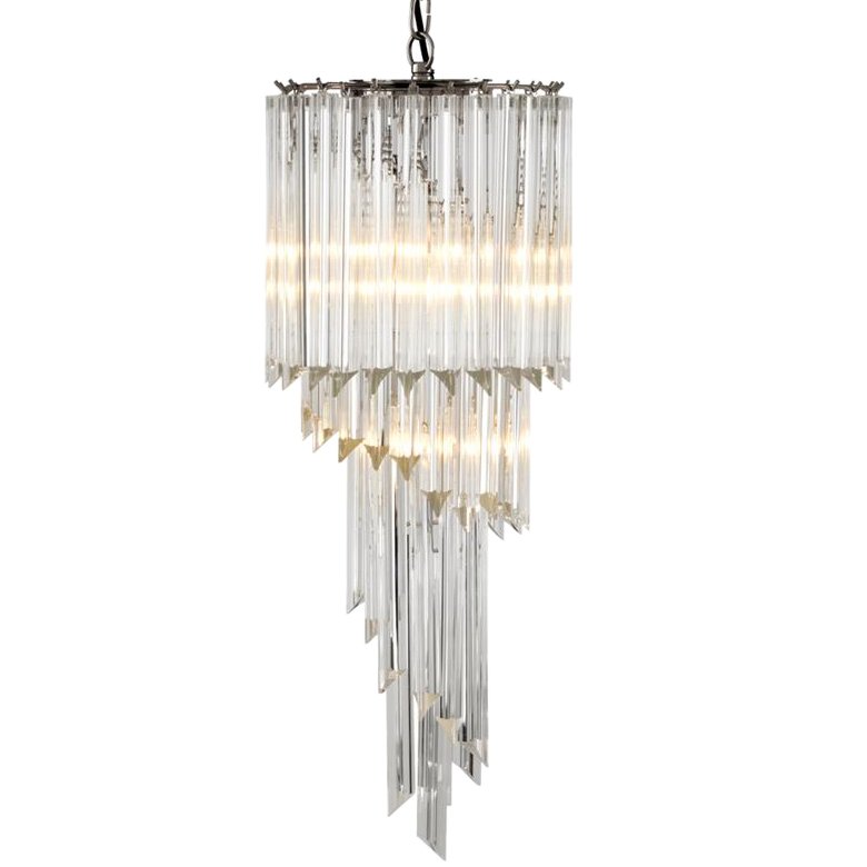 Люстра Chandelier Marino Никель Прозрачный (Transparent) Люстра Chandelier Marino Никель Прозрачный (Transparent) в Липецке | Loft Concept