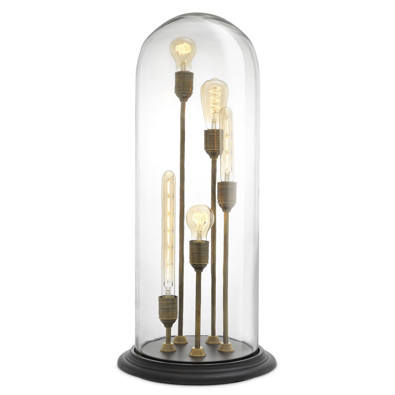 Настольная лампа Eichholtz Table Lamp Opus Черный Винтажная латунь Прозрачный Настольная лампа Eichholtz Table Lamp Opus Черный Винтажная латунь Прозрачный в Липецке | Loft Concept