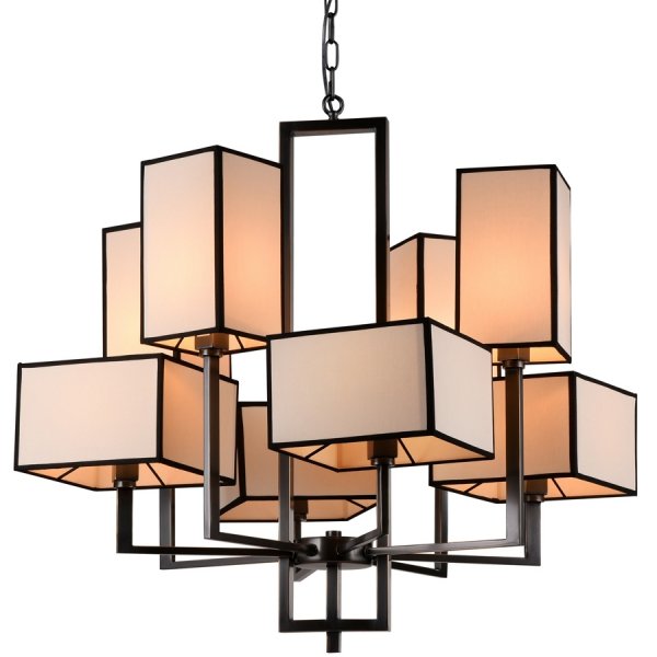 Люстра Cubismus Chandelier 8 Черный Кремовый Люстра Cubismus Chandelier 8 Черный Кремовый в Липецке | Loft Concept