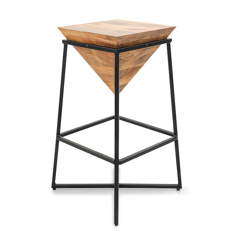 Приставной стол Inverted Pyramid Side Table light Черный Бежевый Приставной стол Inverted Pyramid Side Table light Черный Бежевый в Липецке | Loft Concept