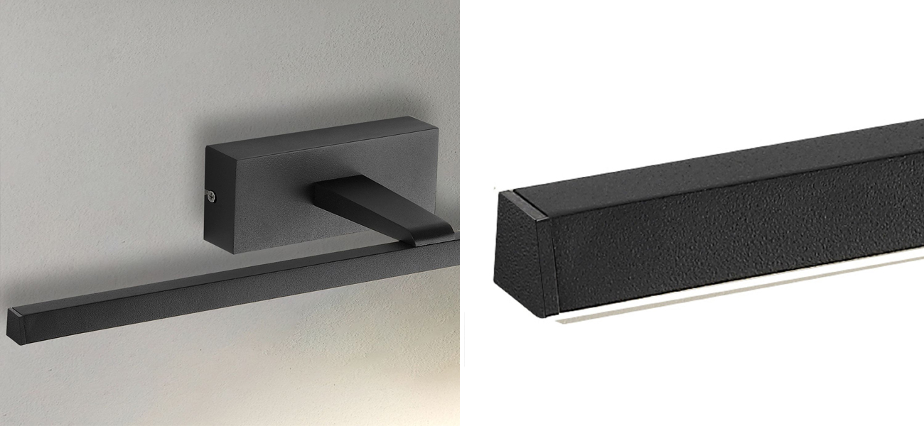 Настенная подсветка черного цвета BACKLIGHT 60 см - фото