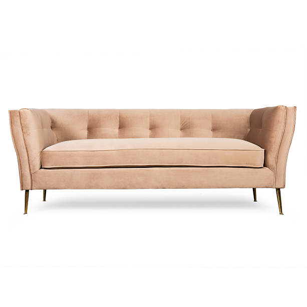 Диван трехместный Flatter beige Бежево-серый Диван трехместный Flatter beige Бежево-серый в Липецке | Loft Concept