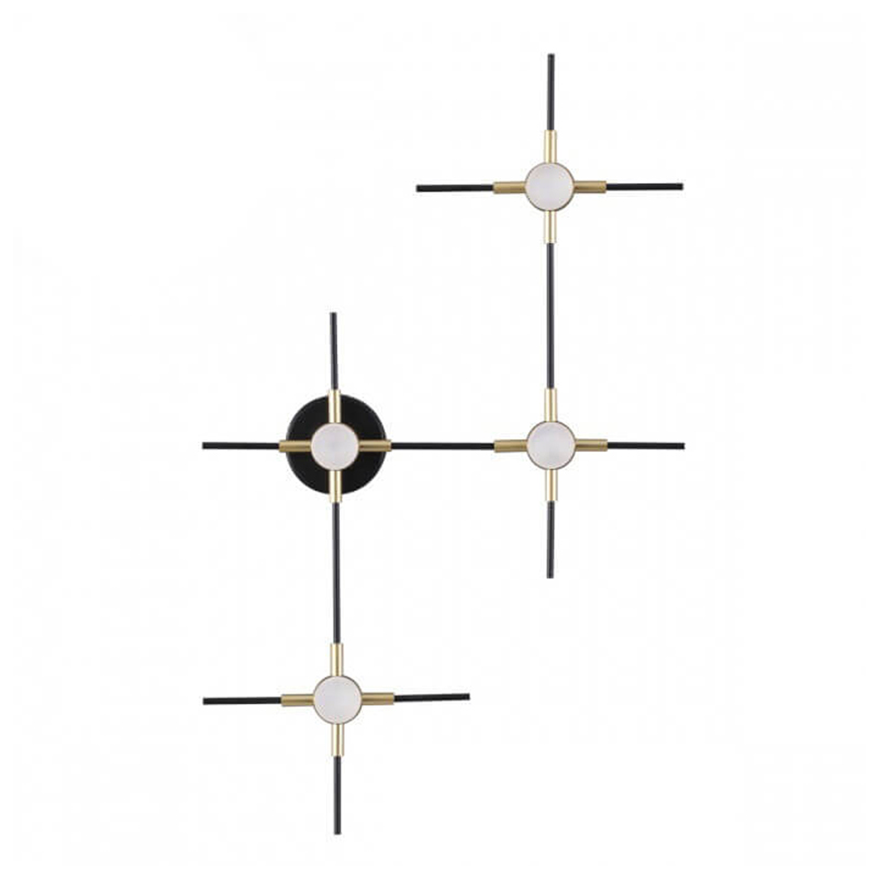 Бра Ake Sconce Черный Белый Золотой Бра Ake Sconce Черный Белый Золотой в Липецке | Loft Concept