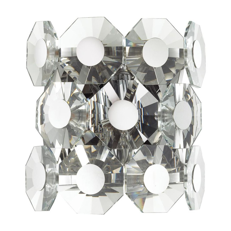 Бра Crystal Octagons Chrome Хром Прозрачное Стекло Бра Crystal Octagons Chrome Хром Прозрачное Стекло в Липецке | Loft Concept