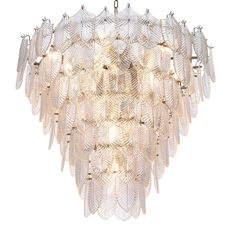 Люстра Eichholtz Chandelier Verbier L clear Никель Прозрачный Люстра Eichholtz Chandelier Verbier L clear Никель Прозрачный в Липецке | Loft Concept