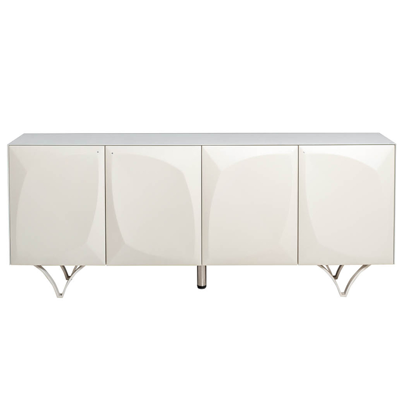 Комод с рельефным фасадом White Orchid Rectangular Белый Белый Комод с рельефным фасадом White Orchid Rectangular Белый Белый в Липецке | Loft Concept