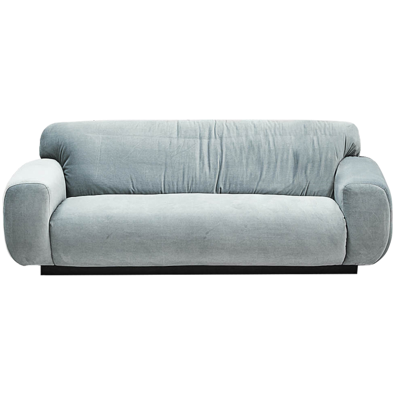 Диван Inesia Sofa Голубой пастельный Черный Диван Inesia Sofa Голубой пастельный Черный в Липецке | Loft Concept