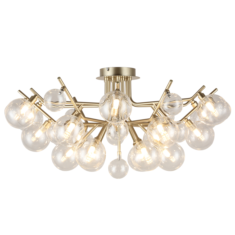 Люстра Berries Chandelier Flower clear 18 Винтажное Светлое Золото Прозрачный Люстра Berries Chandelier Flower clear 18 Винтажное Светлое Золото Прозрачный в Липецке | Loft Concept