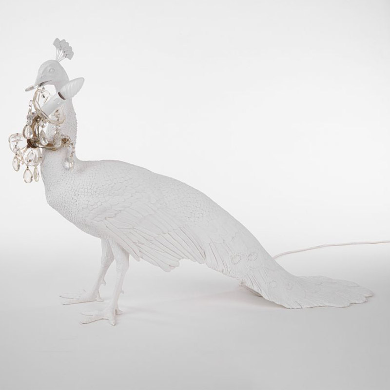 Настольная лампа Seletti Peacock Led Lamp Белый Настольная лампа Seletti Peacock Led Lamp Белый в Липецке | Loft Concept