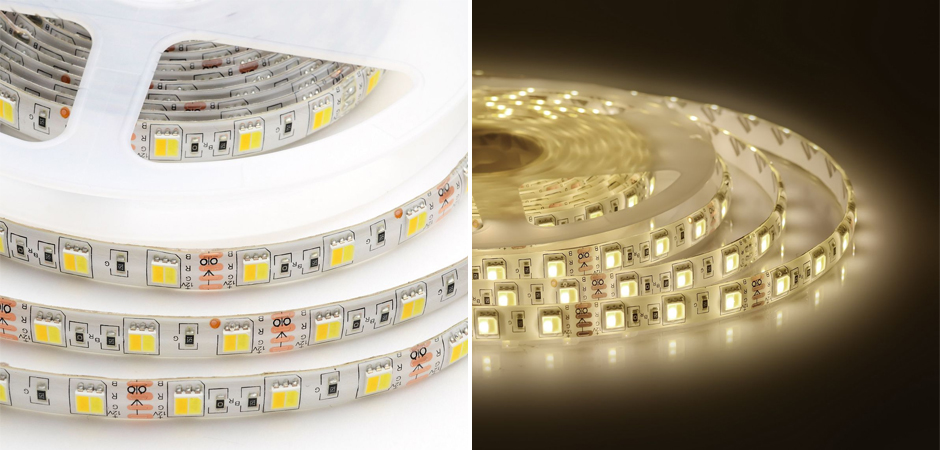 Светодиодная влагозащищенная лента 14,4W/m 60LED/m 5050SMD холодный белый/теплый белый 5M Светодиодная влагозащищенная лента 14,4W/m 60LED/m 5050SMD холодный белый/теплый белый 5M - Loft-Concept в Липецке